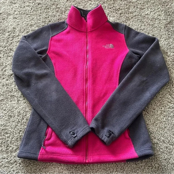 The North Face Jackets & Blazers - {The Northface} Pink and Gray zip up fleece jacket